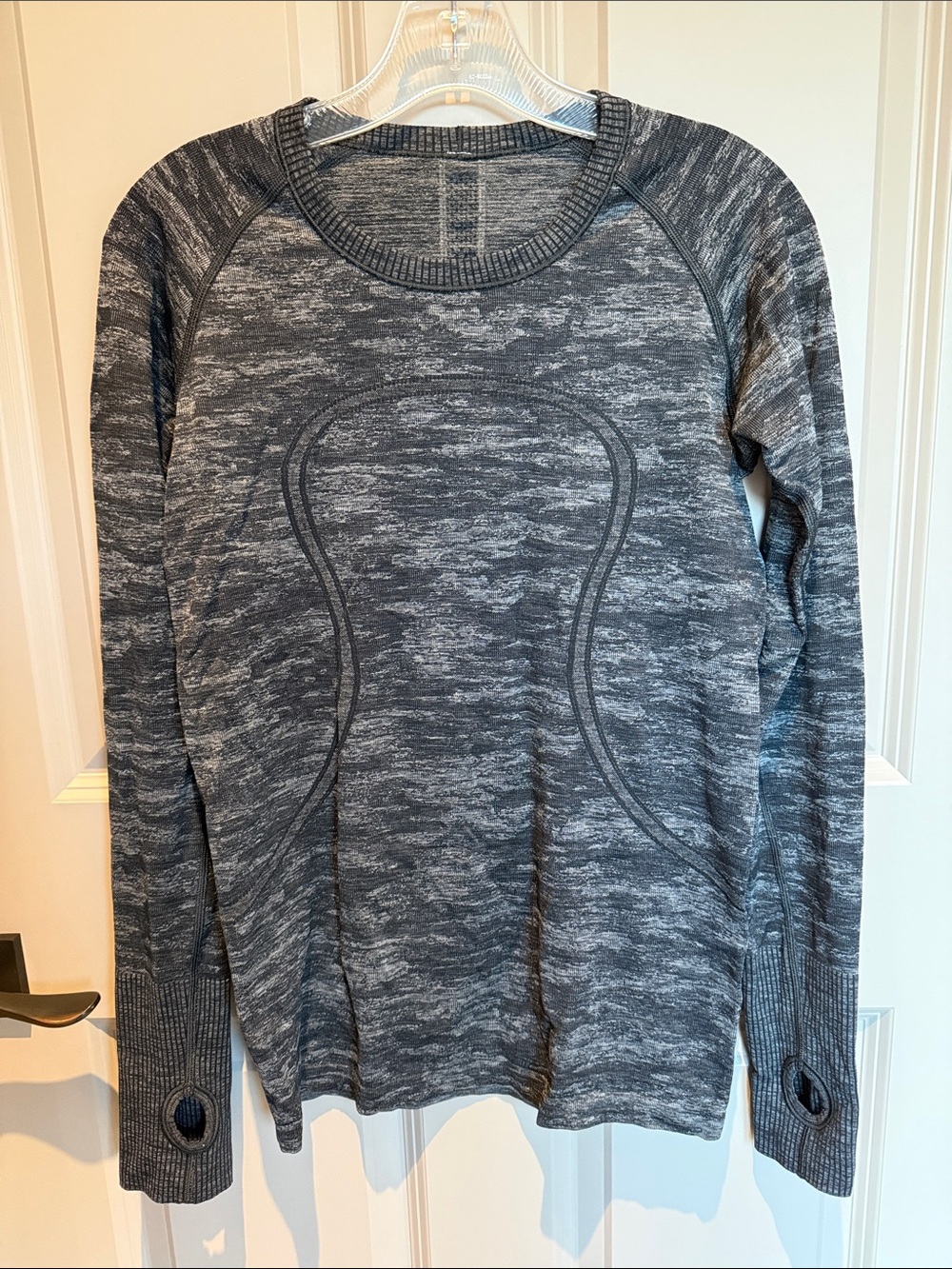 lululemon athletica Gray Marled Seam-Detail Crew Sweatshirt